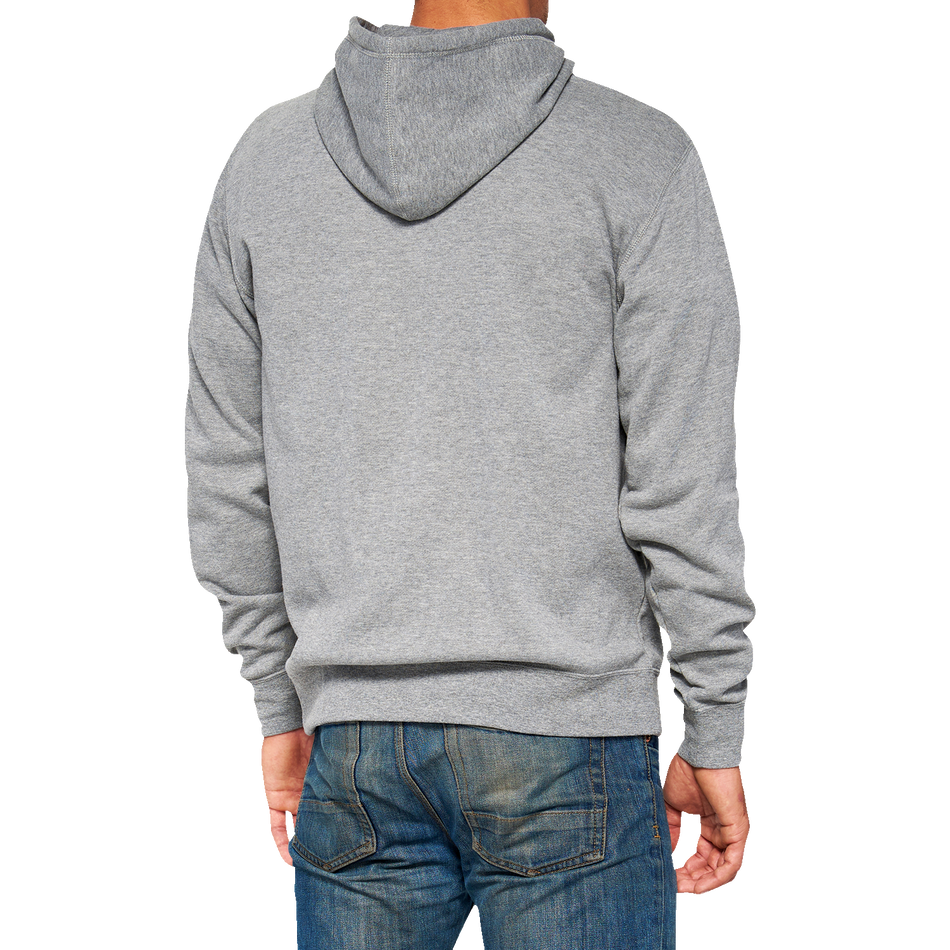 100% Icon Pullover Hoodie - Gray - Large 20029-00017