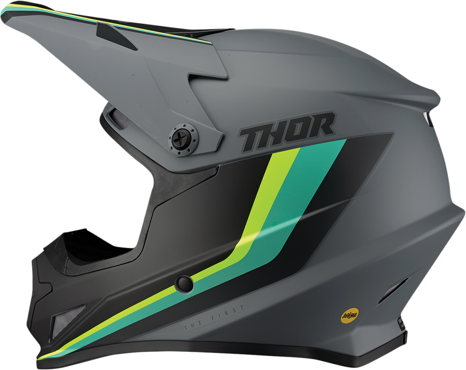 THOR Sector Helmet - Runner - MIPS - Gray/Teal - XL 0110-7306
