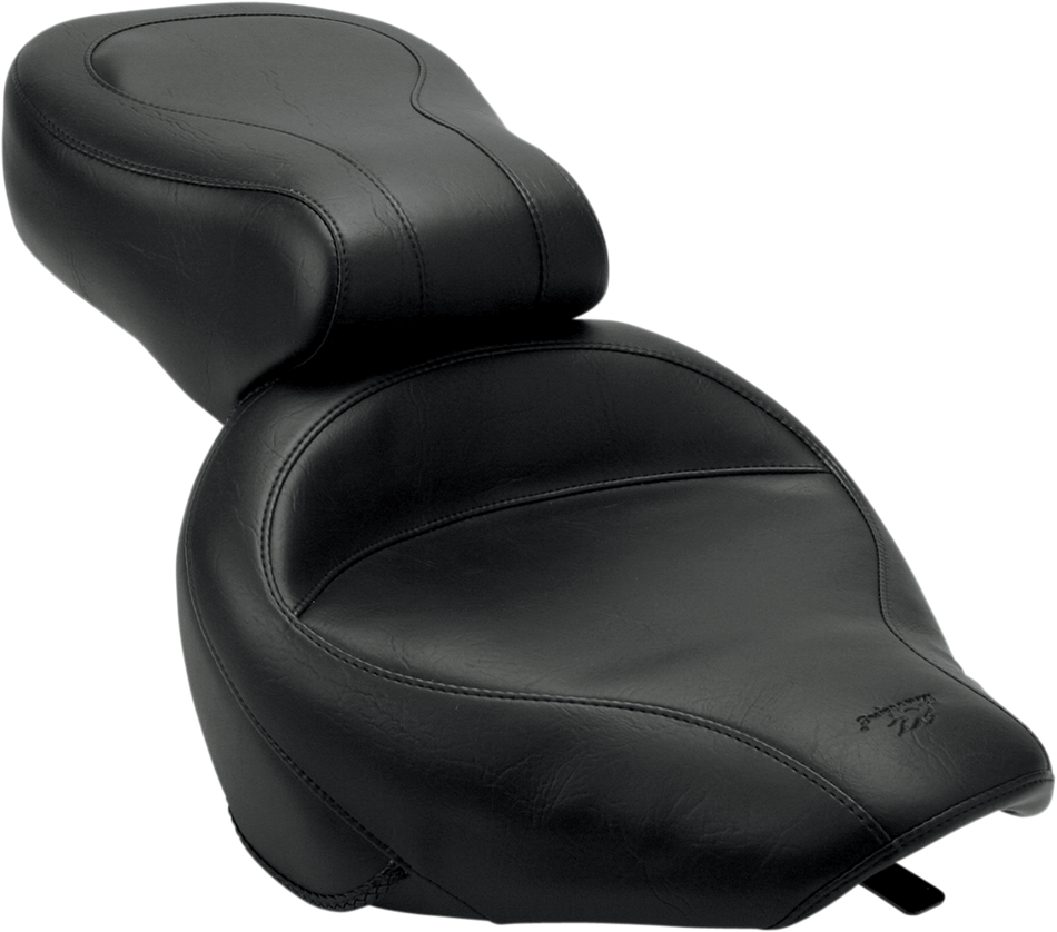 MUSTANG Seat - Vintage - Wide - Touring - Without Driver Backrest - One-Piece - Smooth - Black - VN800 75933