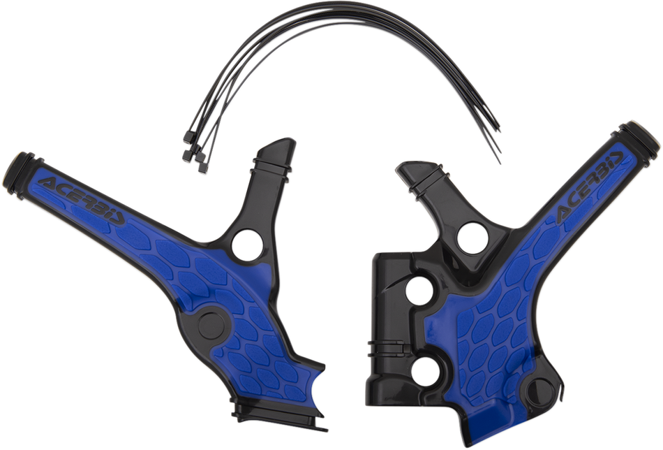 ACERBIS X-Grip Frame Guards - Black/Blue N/F 22 YZ85 2736391004