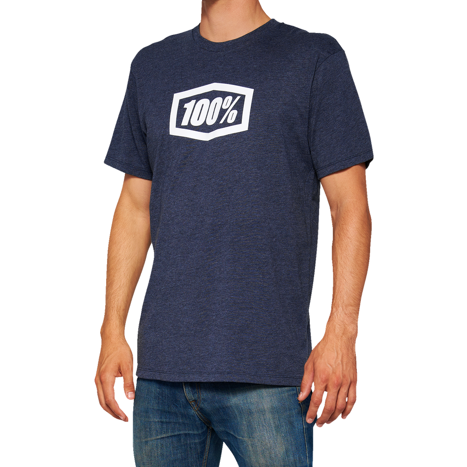 100% Icon T-Shirt - Navy - Large 20000-00047
