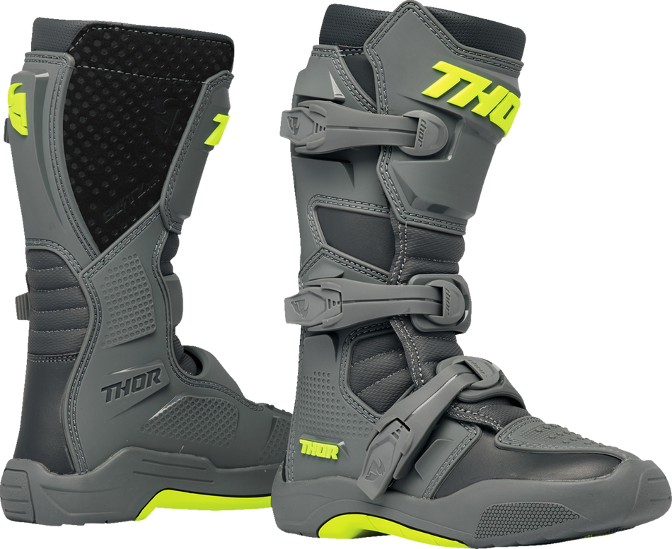 THOR Youth Blitz XR Boots - Gray/Charcoal - Size 7 3411-0744