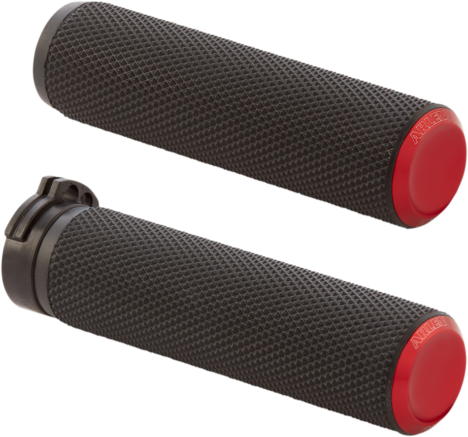 ARLEN NESS Grips - Knurled - Cable - Red 07-336