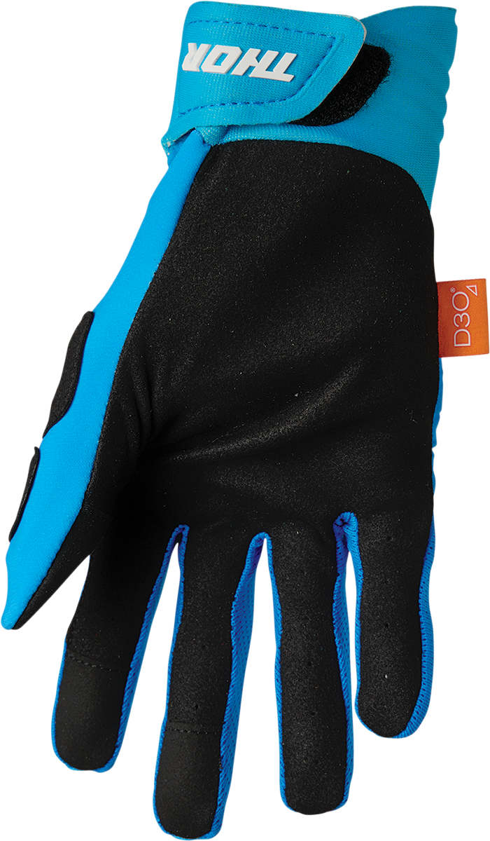 THOR Rebound Gloves - Blue/White - Large 3330-6719