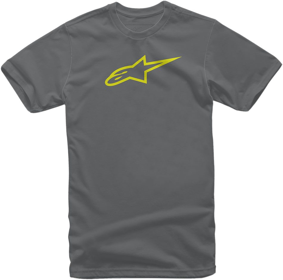ALPINESTARS Ageless T-Shirt - Charcoal/Hi-Vis Yellow - 2XL 10327203018552X