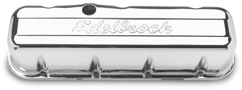 Edelbrock Valve Cover Signature Series Chevrolet 1965 and Later 396-502 V8 Chrome