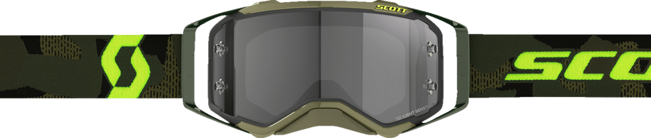 SCOTT Prospect Goggle - Khaki Green/Neon Yellow - Light Sensitive Gray 272820-7701327