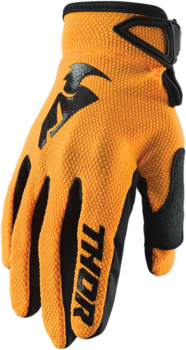 THOR Youth Sector Gloves - Orange/Black - Small 3332-1523