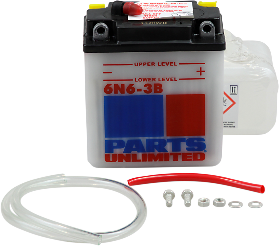 Parts Unlimited Battery - 6n6-3b 6n6-3b-Fp