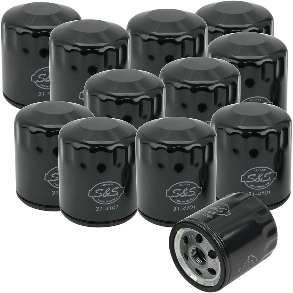 S&S CYCLE Oil Filter - Black - 12-Pack 310-0239