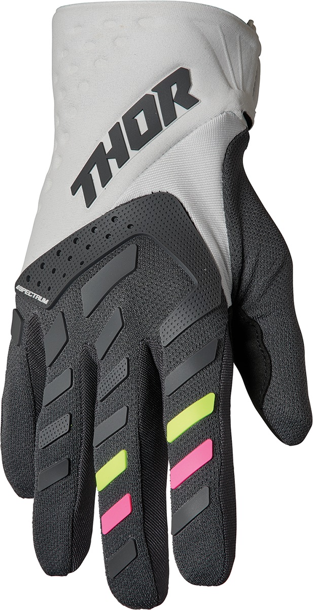THOR Women's Spectrum Gloves - Light Gray/Charcoal - Large 3331-0205