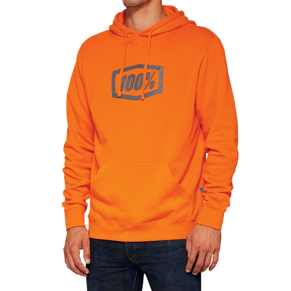 100% Hoodie Icon - Orange - Large 20029-00022