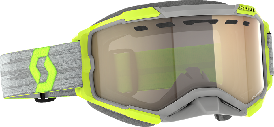 SCOTT Fury Snow Goggles - Light Sensitive - Gray/Yellow - Bronze Chrome 278604-1120245