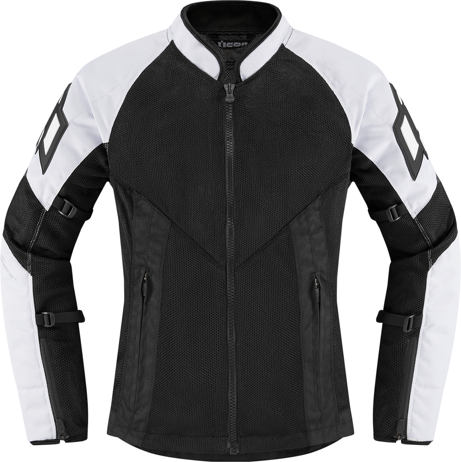 ICON Women's Mesh™ AF Jacket - White/Black - Medium 2822-1492