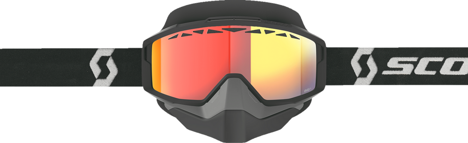 SCOTT Split OTG Snow Goggle - Light Sensitive - Black/White - Red Chrome 285542-1007341