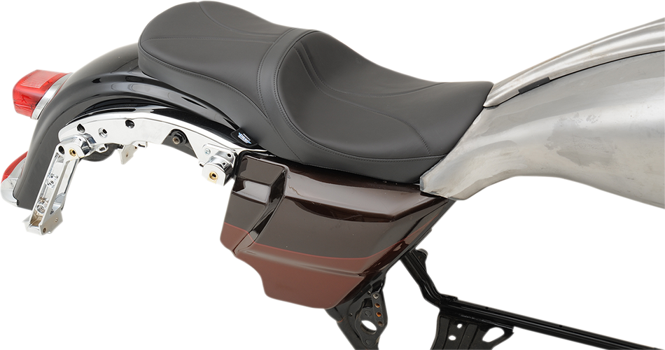 DRAG SPECIALTIES Low Touring Seat - Mild Stitched - Ness Winged Tanks - FL '08-'22 0801-1077