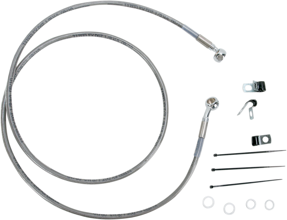 DRAG SPECIALTIES Brake Line - Front - +8" - Stainless Steel 660214-8