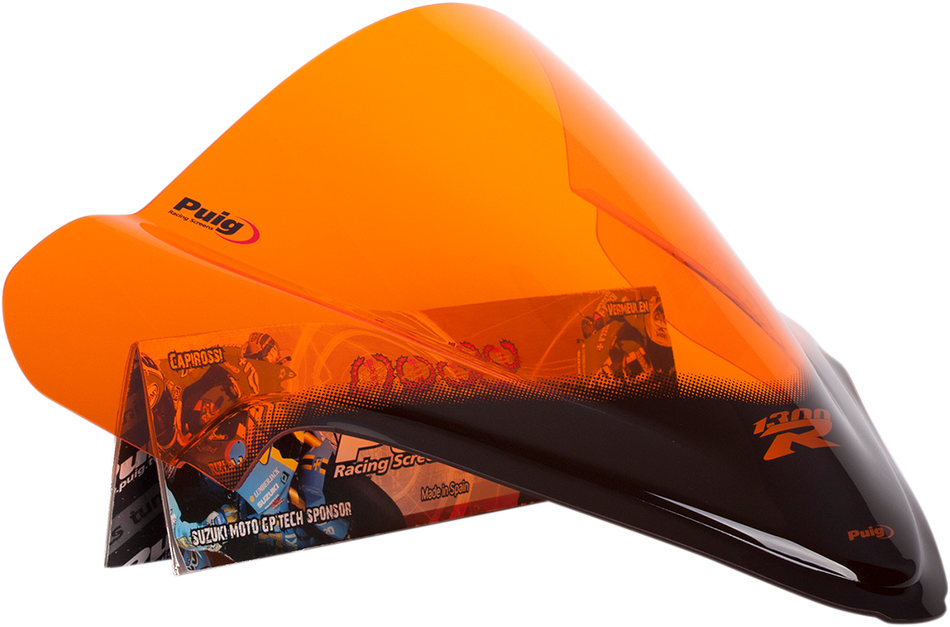 PUIG HI-TECH PARTS Race Windscreen - Orange - Hayabusa 4826T
