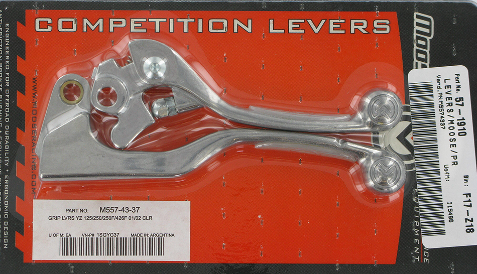 MOOSE RACING Lever Set - Competition - Clear 1SGYG37