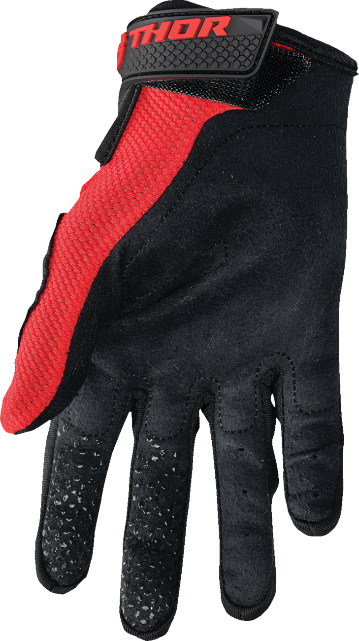 THOR Youth Sector Gloves - Red/White - Medium 3332-1746