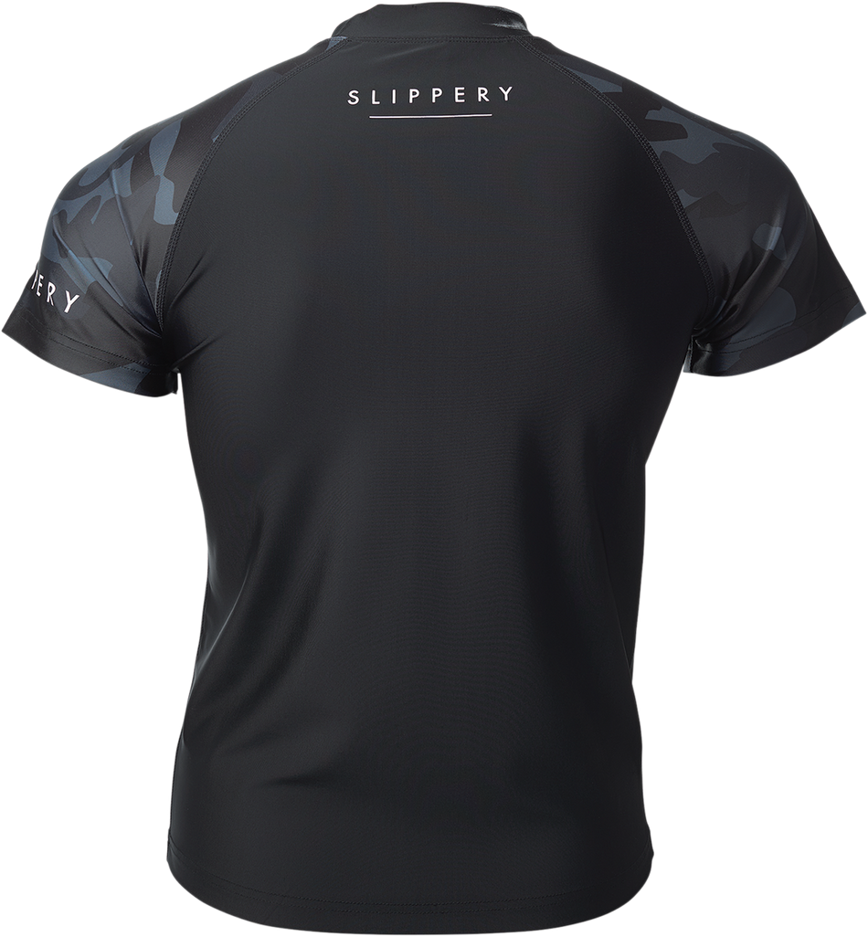 SLIPPERY Rashguard Short Sleeve Underwear - Black/Camo - XL 3250-0139