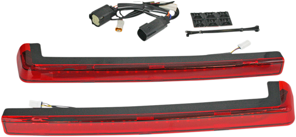 CUSTOM DYNAMICS LED Run/Brake/Turn Tour-Pak® Arms - Red Lens - 14+ PB-TP-ARM-14R