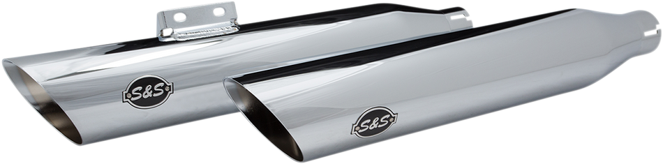 S&S CYCLE Slash Cut Race Mufflers - Chrome 550-0736