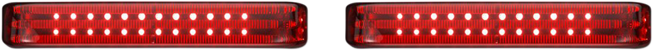 CUSTOM DYNAMICS Saddlebag Lights - SS6 - Black/Red PB-SB-SS6-BR