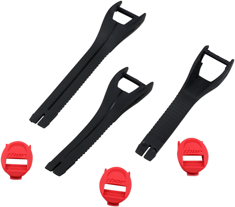 THOR Blitz XP MX Boot Straps - Youth - Red/Black - Size 1-7 3430-0879