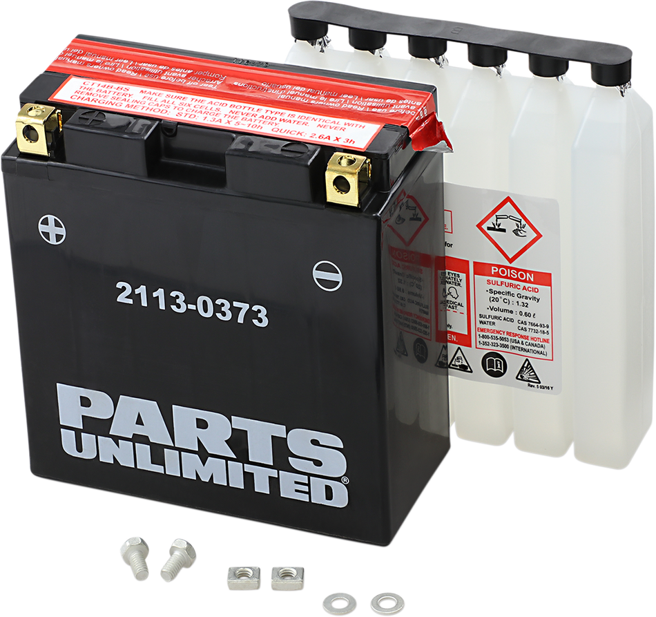 Parts Unlimited Agm Battery - Yt14b-Bs Ct14b-Bs