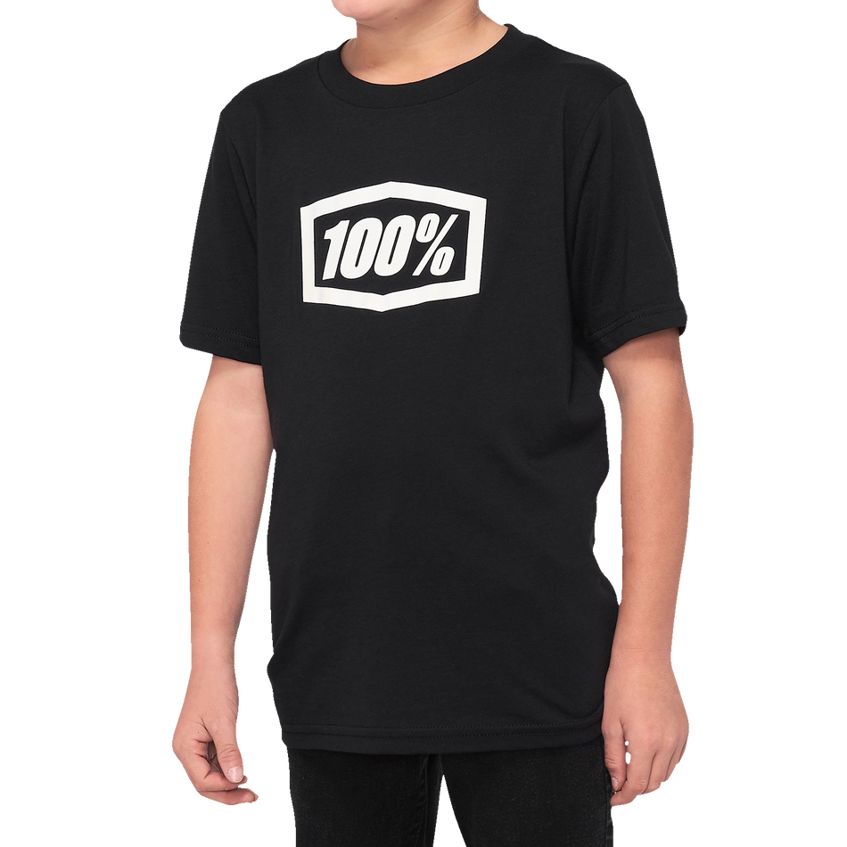 100% Youth Icon T-Shirt - Black - XL 20001-00007