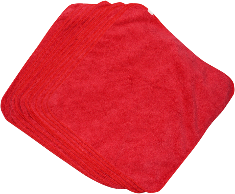 HARDLINE Microfiber Towels - Red - 12 Pack M16260R