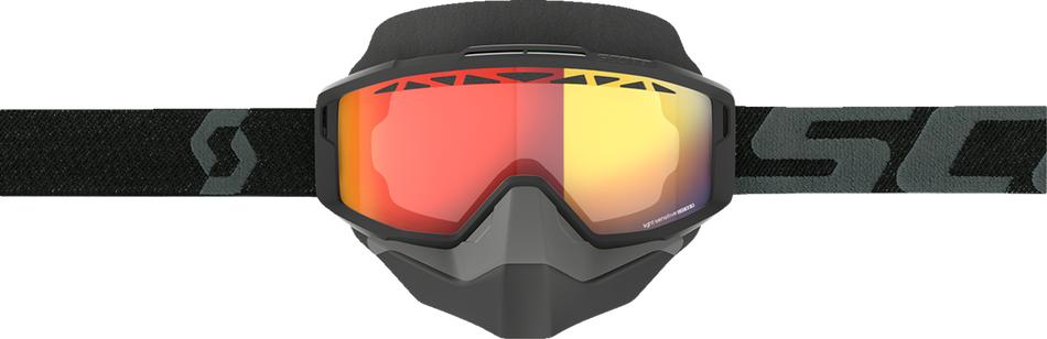 SCOTT Split Snow Goggles - OTG - Light Sensitive - Black - Red Chrome 285542-0001341