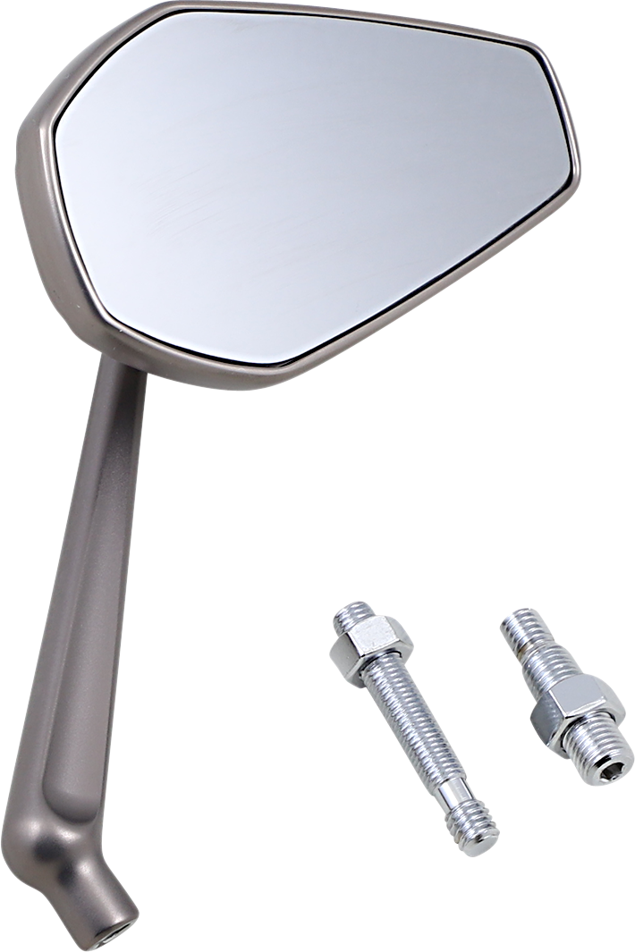 ARLEN NESS Mirror - Mini Stocker - Side View - Oval - Titanium - Left 13-168