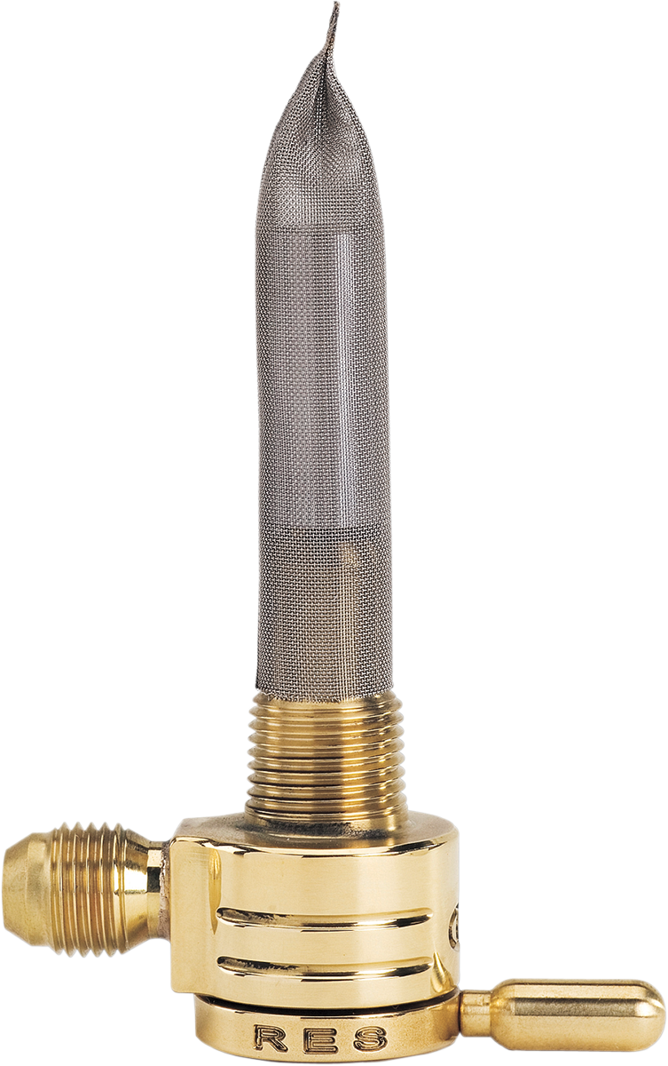 GOLAN PRODUCTS Straight Petcock - Raw Brass - 22mm 76-312S-BS