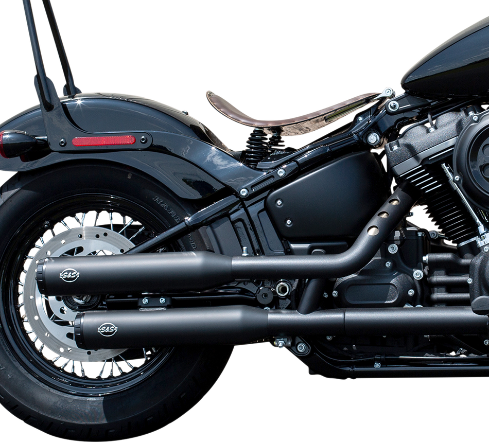 S&S CYCLE Grand National Race Mufflers for Softail - Black 550-0737