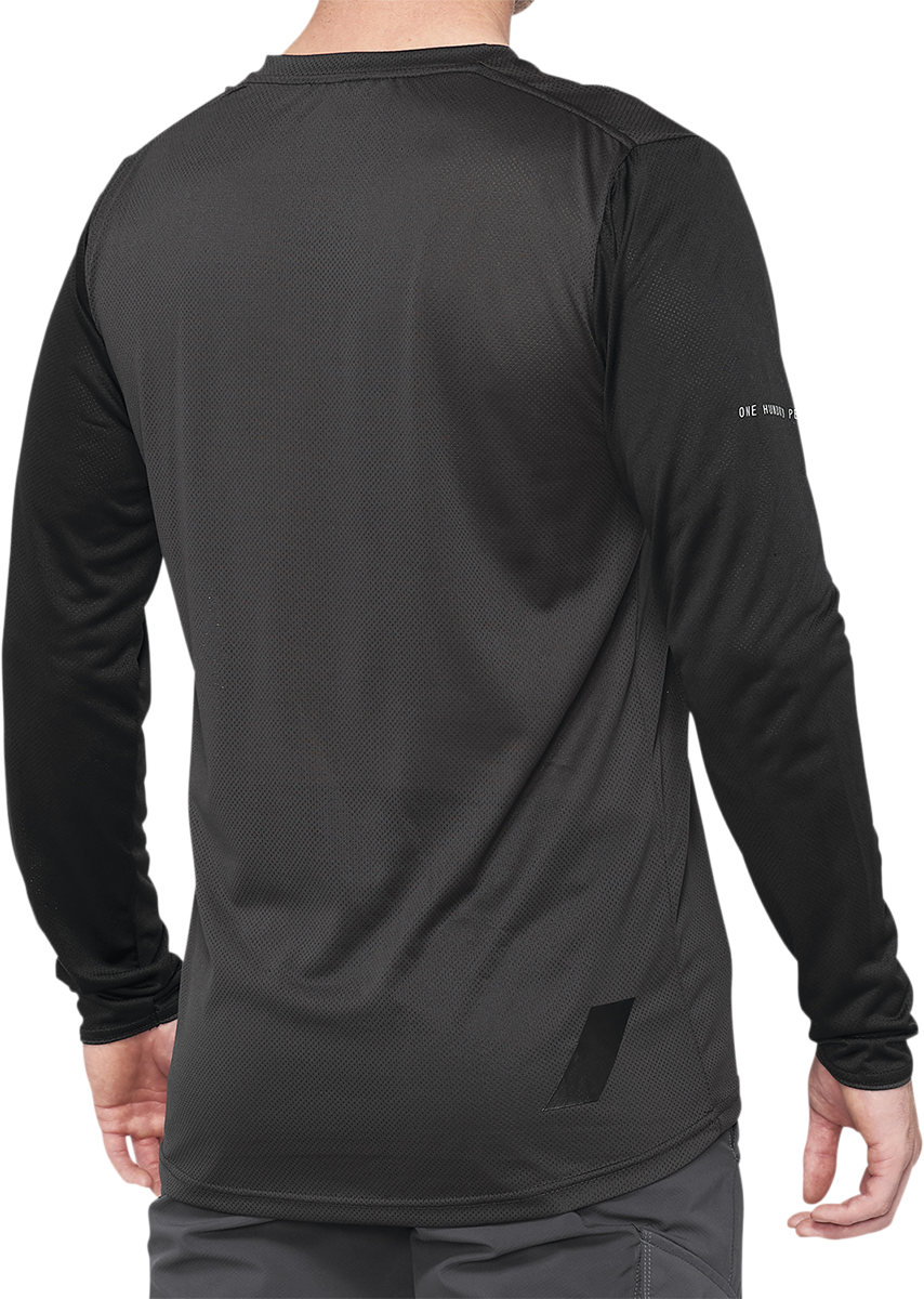 100% Ridecamp Jersey - Long-Sleeve - Black/Charcoal - Small 40028-00000