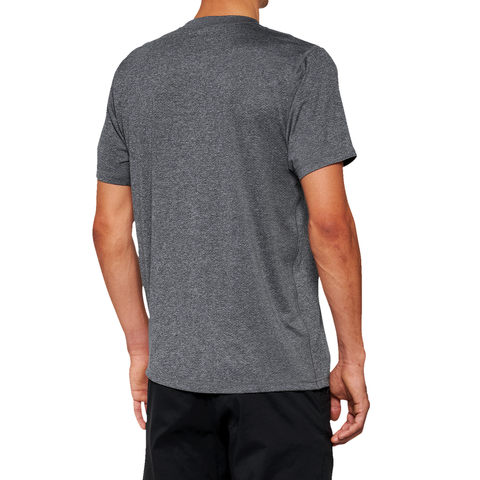 100% Mission Athletic T-Shirt - Charcoal - Small 20014-00010