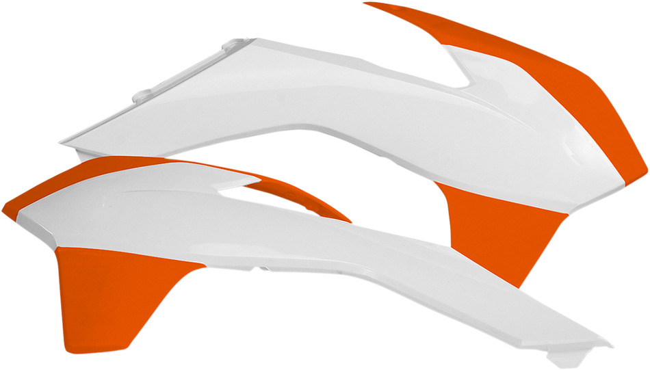 ACERBIS Radiator Shrouds - White/Orange 2314251088