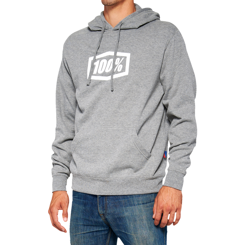 100% Icon Pullover Hoodie - Gray - Small 20029-00015
