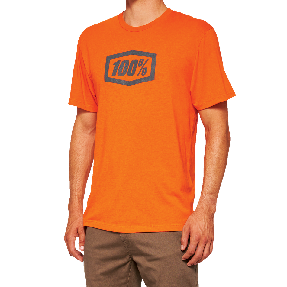100% Icon T-Shirt - Orange - Large 20000-00042