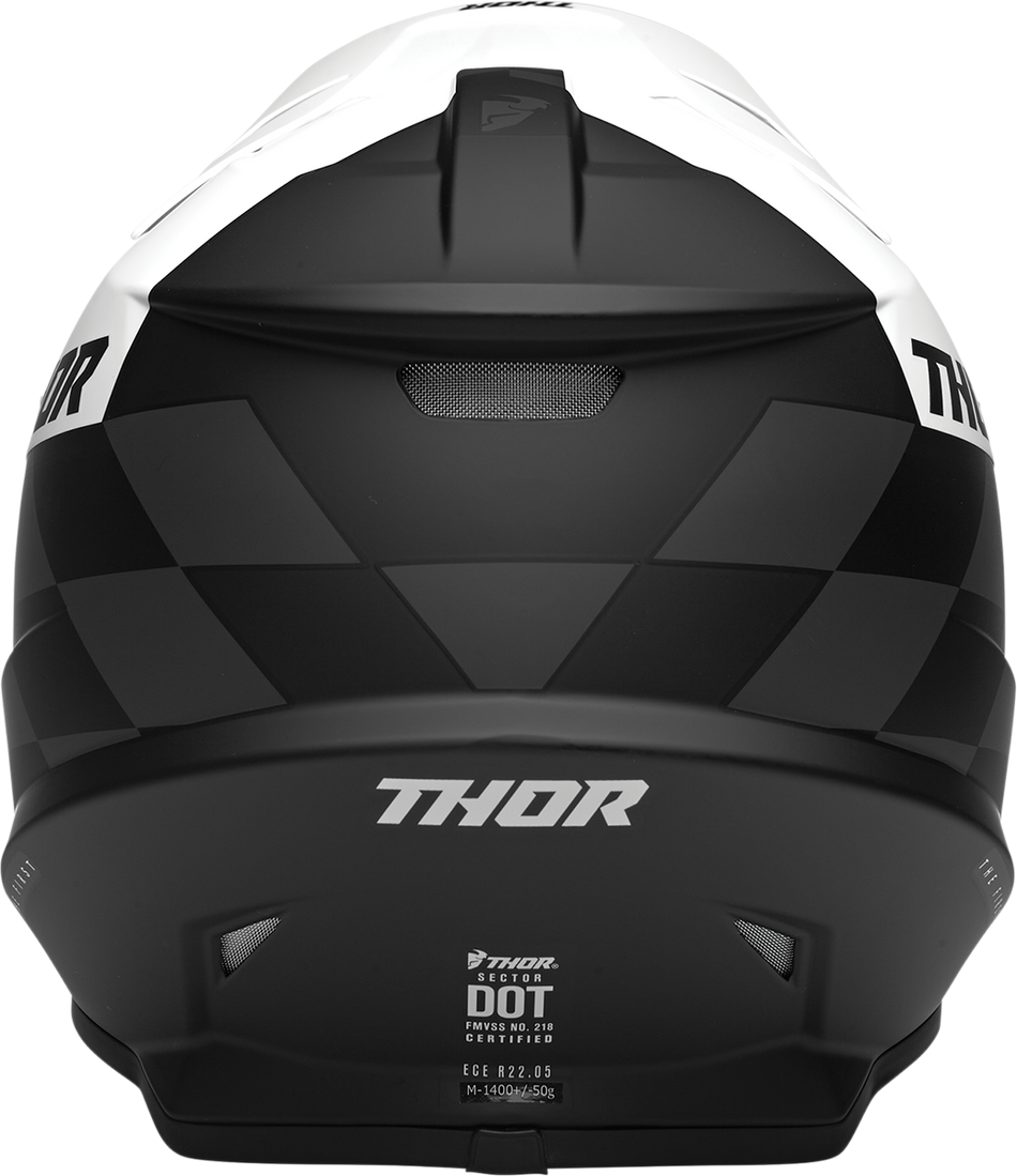THOR Sector Helmet - Birdrock - Black/White - 2XL 0110-7357