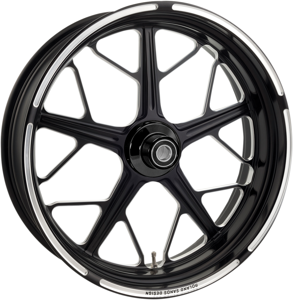 RSD Hutch Wheel - Dual Disc/ABS - Front - Contrast Cut - 21"x3.50" - '08+ FL 12047106RHUTJBM