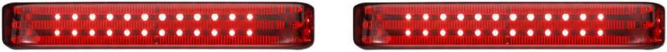 CUSTOM DYNAMICS Saddlebag LED Lights - Sequential - Chrome/Red PB-SBSEQ-SS6-CR