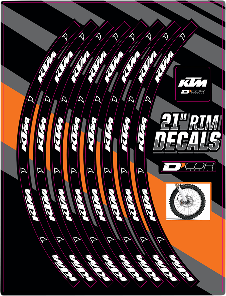 D'COR VISUALS Rim Decal - KTM Logo - 21" Front 40-80-204