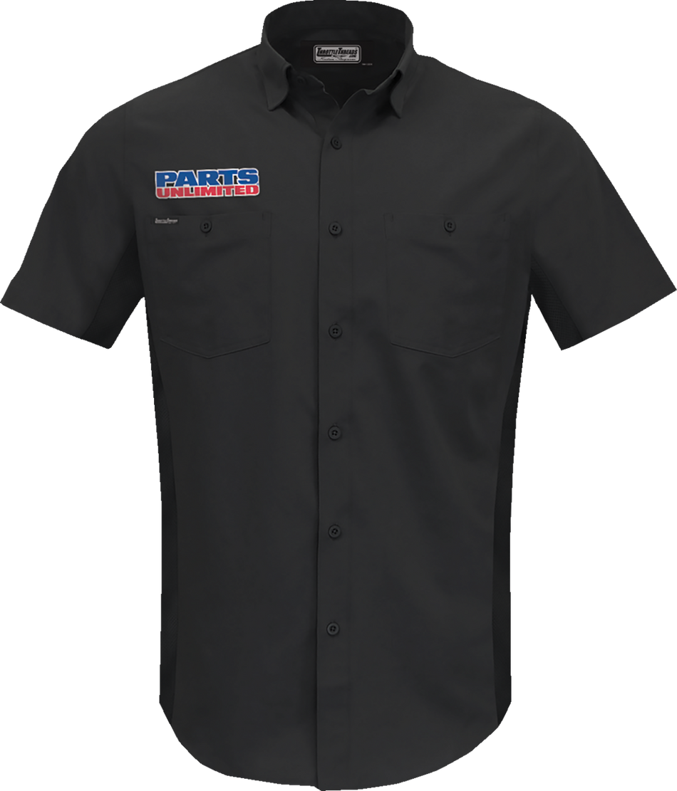 THROTTLE THREADS Parts Unlimited Vented Shop Shirt - Black - Medium PSU37ST26BKMD