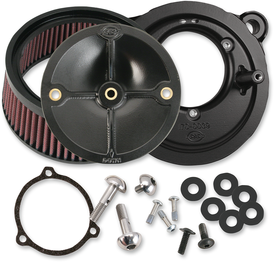 S&S CYCLE Stealth Air Cleaner for 58mm Throttle Body 170-0164