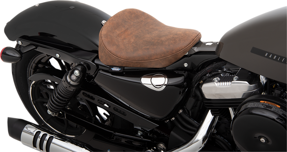 DRAG SPECIALTIES Bobber Solo Seat - Brown - Distressed - '10-'22 XL 0804-0742
