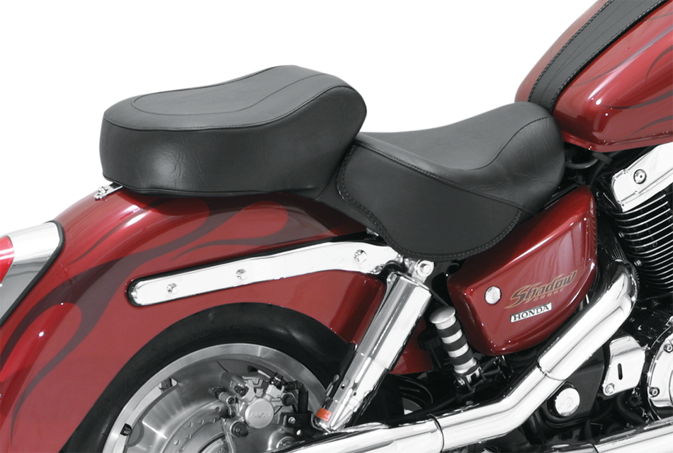 MUSTANG Seat - Vintage - Wide - Touring - Without Driver Backrest - One-Piece - Smooth - Black - VT1100 75018