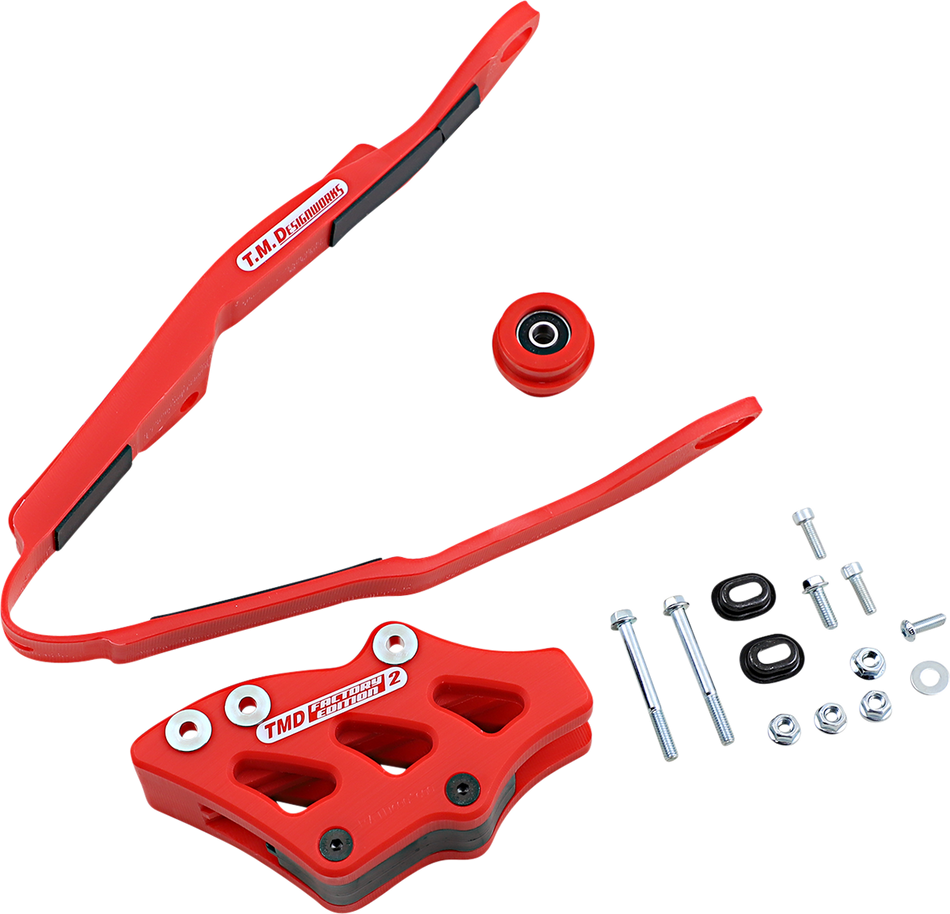 T.M. DESIGNWORKS Chain Slider/Slider - Honda - Red HCP-H07-RD